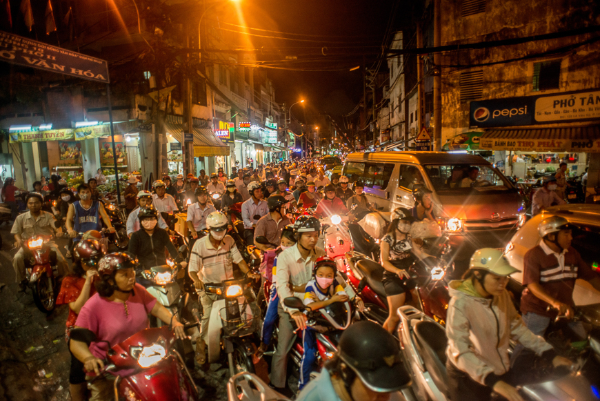 hcmc nighttime traffic