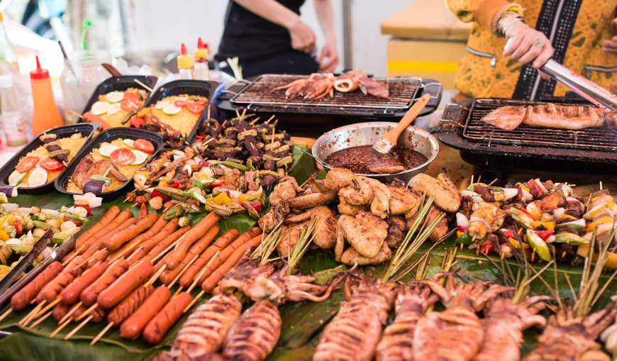 grilled street food in HCMC